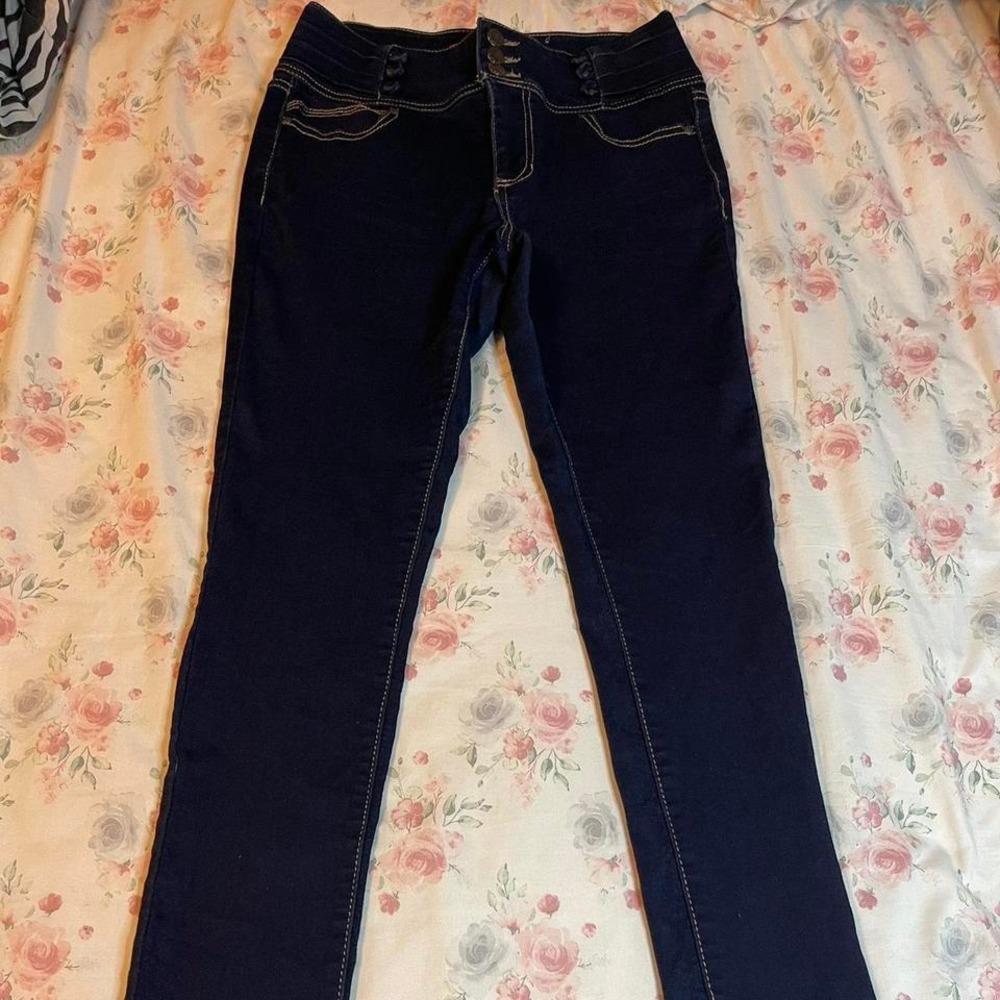 Twenty One Black by Rue 21 Women's Jeans Size‎ 5/6R Dark Blue Skinny Stretch